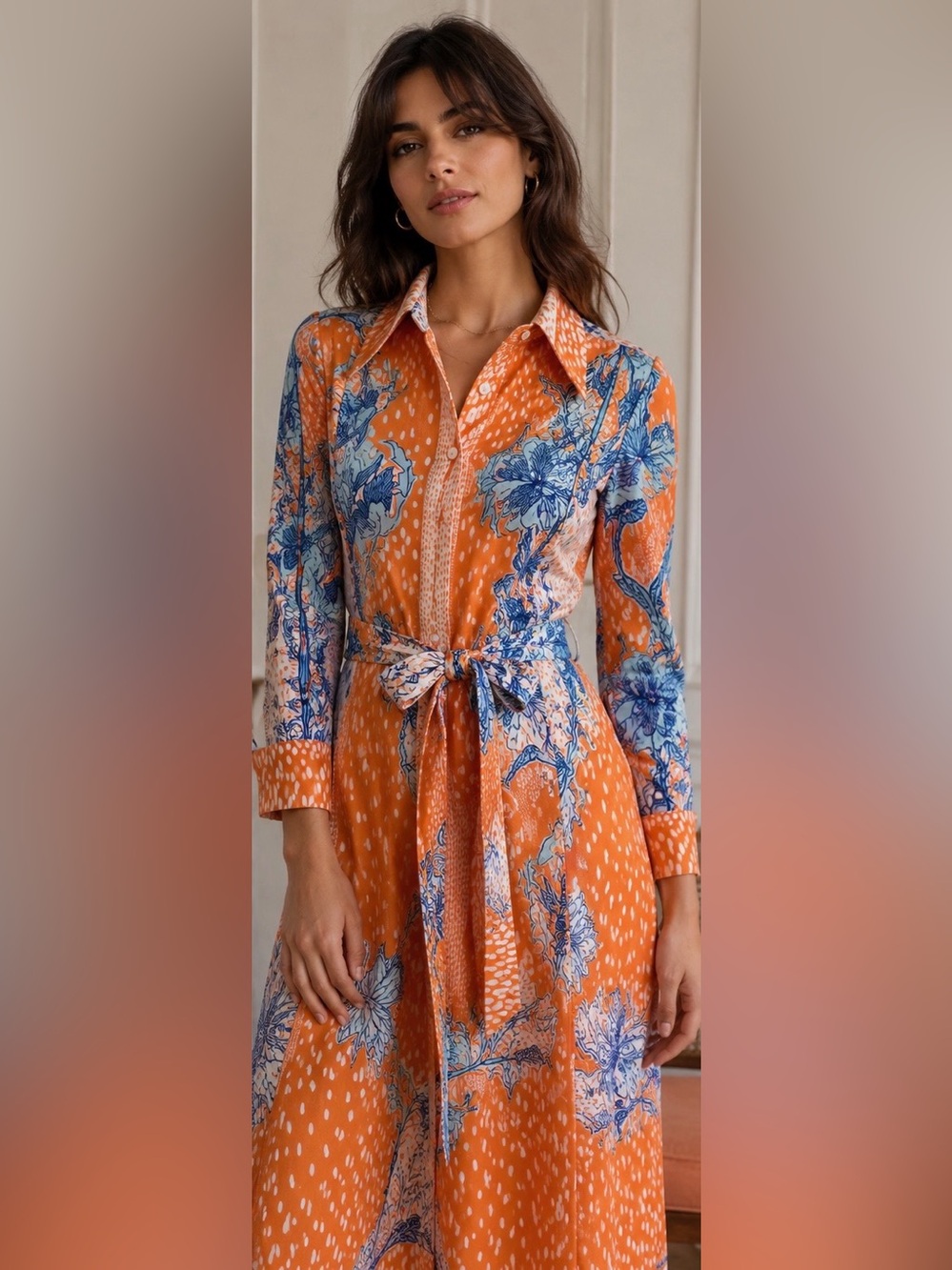 LANVIN Floral Shirt Dress